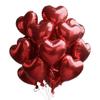 Sanu Belle Heart Foil Balloons 12 Pack Red 18 Inch view 1