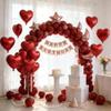 Sanu Belle Heart Foil Balloons 12 Pack Red 18 Inch view 2