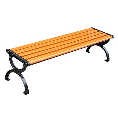 3-Seat Outdoor Garden Bench, Weather-Resistant Solid Wood Slat Design