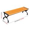 3-Seat Outdoor Garden Bench, Weather-Resistant Solid Wood Slat Design view 2