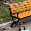 3-Seat Outdoor Garden Bench, Weather-Resistant Solid Wood Slat Design view 3