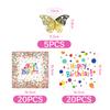 BIFHIG 40th Birthday Party Napkins with 5 Napkin Rings view 2