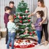 Bigqin Christmas Tree Skirt, 120cm Red view 4