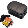 1500 ml Stainless Steel Double-Layer Lunchbox with Compartments view 1