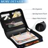 3-Ring Binder with Zipper and Shoulder Strap, Cat Looking at the Stars view 3
