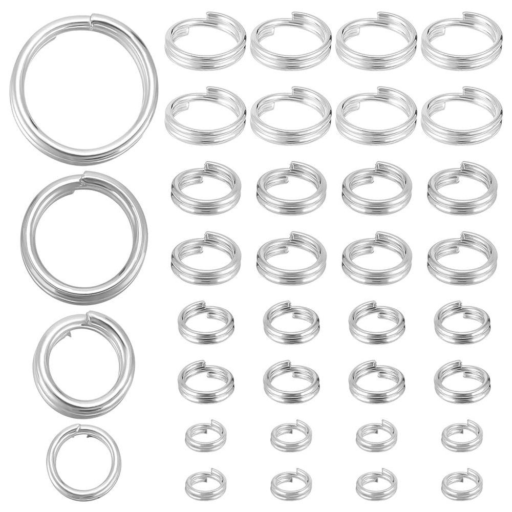 PLIGREAT 40 Pcs 925 Split Jump Rings