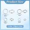 PLIGREAT 40 Pcs 925 Split Jump Rings view 2
