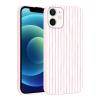 Yirlbey Pink and White Striped Case for iPhone 12 mini view 1
