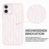 Yirlbey Pink and White Striped Case for iPhone 12 mini view 2