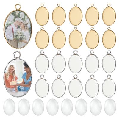 PH PandaHall 304 Stainless Steel Pendant Set - 20 Pieces