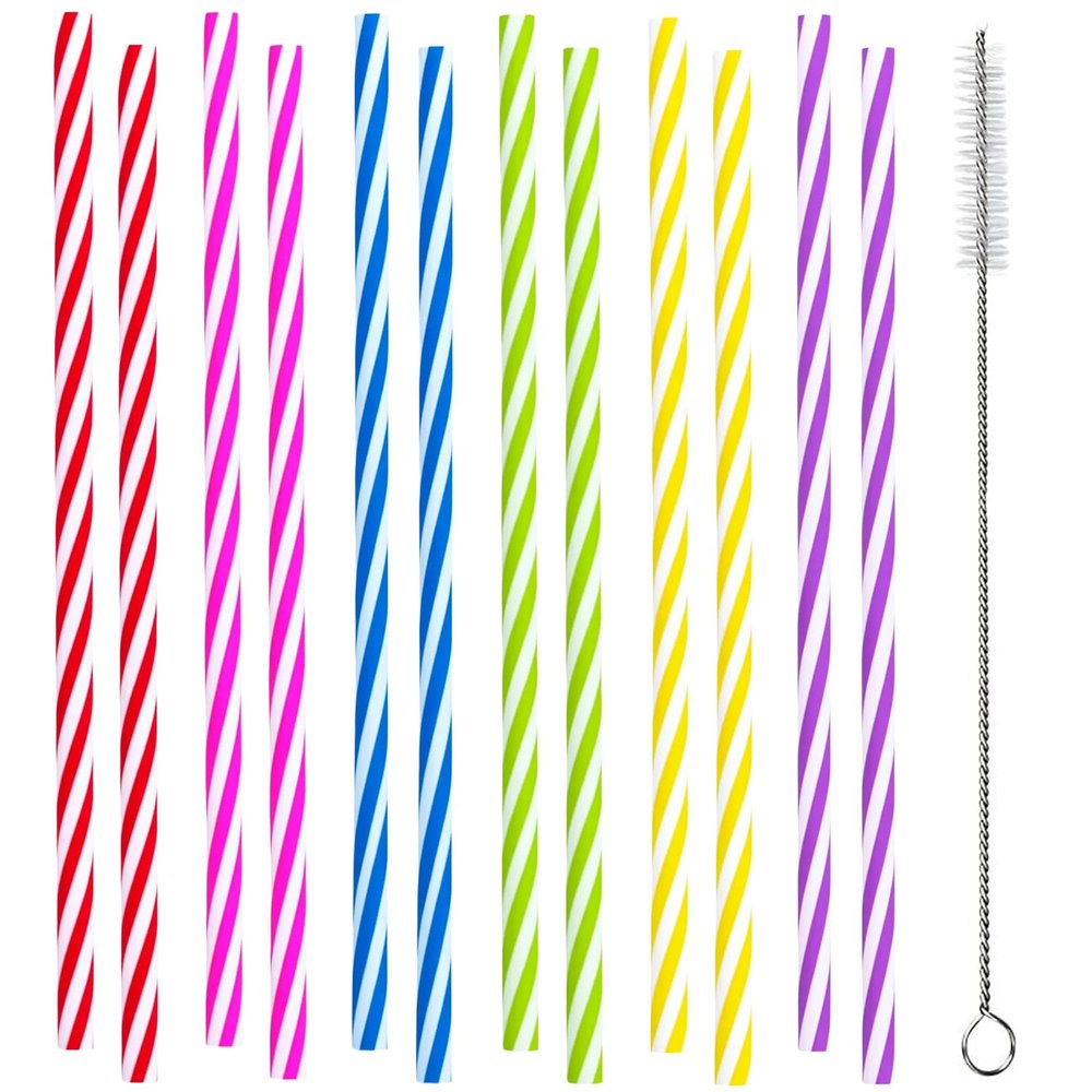 12 Pack Reusable Straws