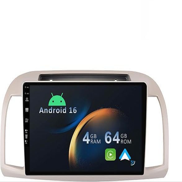 YUNTX [2+64G] Android 15 Car Stereo for Nissan March Micra K12 2002-2010 [Built-in CarPlay/Android Auto/GPS] 9-inch IPS Touchscreen, Steering Wheel Control, MirrorLink, Bluetooth 5.0, Wi-Fi, USB, Camera