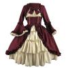 Women's Medieval Renaissance Princess Dress – Victorian Gothic A-Line Maxi Dress view 1