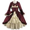 Women's Medieval Renaissance Princess Dress – Victorian Gothic A-Line Maxi Dress view 2