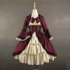 Women's Medieval Renaissance Princess Dress – Victorian Gothic A-Line Maxi Dress view 3