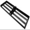 ADGO Lawn Leveling Rake, 90 x 30 cm, Black Metal, Handle Not Included view 2