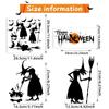 Premium Halloween Window Stickers Set with Witch, Bats & Moon view 2