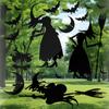 Premium Halloween Window Stickers Set with Witch, Bats & Moon view 3