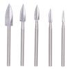 Wood Carving Bits, 3-Flute HSS Engraving Cutters, 5-Piece Set, 3 mm view 1