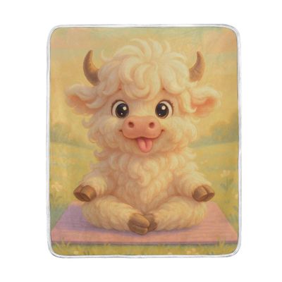 Caihoyu Sofa Throw Blanket, 127 x 152 cm, Highland Cow