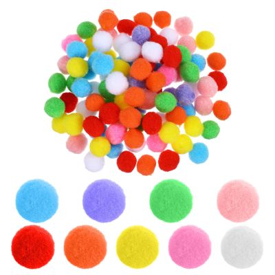 Tyqour 100 Pack Colorful Pom Poms for Crafting