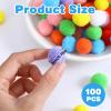 Tyqour 100 Pack Colorful Pom Poms for Crafting view 2