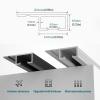70–600 cm Self-Adhesive Curtain Track for Ceiling or Wall, No Drilling, Room Divider Aluminum Sliding Curtain Track, Black, 115 cm/3.8 ft view 2