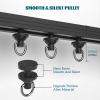 70–600 cm Self-Adhesive Curtain Track for Ceiling or Wall, No Drilling, Room Divider Aluminum Sliding Curtain Track, Black, 115 cm/3.8 ft view 4