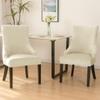 Stretch Wingback Chair Slipcovers, Washable Upholstered Armchair Covers, Fits Dining and Accent Chairs, Living Room Protector, Banquet (D-Beige, 6-Piece) view 4
