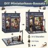 Fsolis DIY Book Nook 3D Wooden Miniature Diorama with LED Lighting, John's Hair view 3