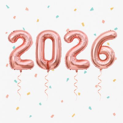 2026 XXL Rose Gold Foil Balloon Set