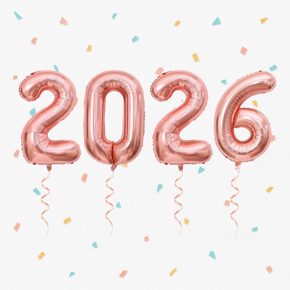 2026 XXL Rose Gold Foil Balloon Set