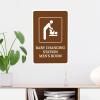 Baby Changing Station, Men's Room Safety Warning Metal Sign, 20 x 30 cm view 4