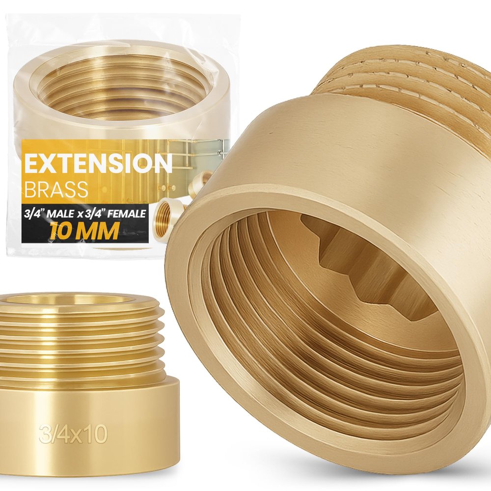 Instalguru Brass Extension 3/4" Female/Male, 10 mm