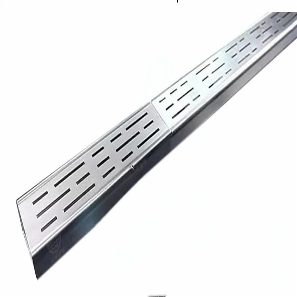 10-Pack Stainless Steel Garden Drainage Grates, Trench Drain Sets for Outdoor Driveways and Yards (20 cm x 5 cm x 1 m)