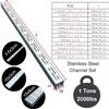 10-Pack Stainless Steel Garden Drainage Grates, Trench Drain Sets for Outdoor Driveways and Yards (20 cm x 5 cm x 1 m) view 3
