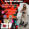 GHBXJX Adult Scooter, 330 lb Capacity, Adjustable Handlebar, Disc & Rear Brakes, Dual Suspension, Foldable, Black view 4