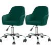 Stylish Velvet Stretch Dining Chair Cover with Curved Backrest view 1