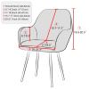 Stylish Velvet Stretch Dining Chair Cover with Curved Backrest view 2
