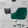Stylish Velvet Stretch Dining Chair Cover with Curved Backrest view 4