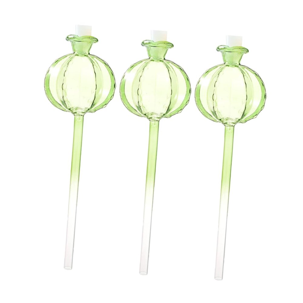 Toyvian 3-Pack Self-Watering Glass Globes for Houseplants and Cacti