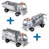 Eitech Dump Truck, Cement Mixer and Garbage Truck – 3-Piece Metal Construction Set view 2