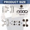 8 Set Waistband Buttons Pins, Zinc Alloy Clips view 2