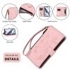 Phone Case with Detachable Lanyard for Samsung Galaxy A50/A50s/A30s, Premium Leather Flip Wallet Case, Pink view 4