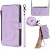 Wallet Flip Case with Detachable Lanyard for Samsung Galaxy A12/M12, Purple view 1