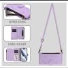 Wallet Flip Case with Detachable Lanyard for Samsung Galaxy A12/M12, Purple view 3