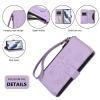 Wallet Flip Case with Detachable Lanyard for Samsung Galaxy A12/M12, Purple view 4