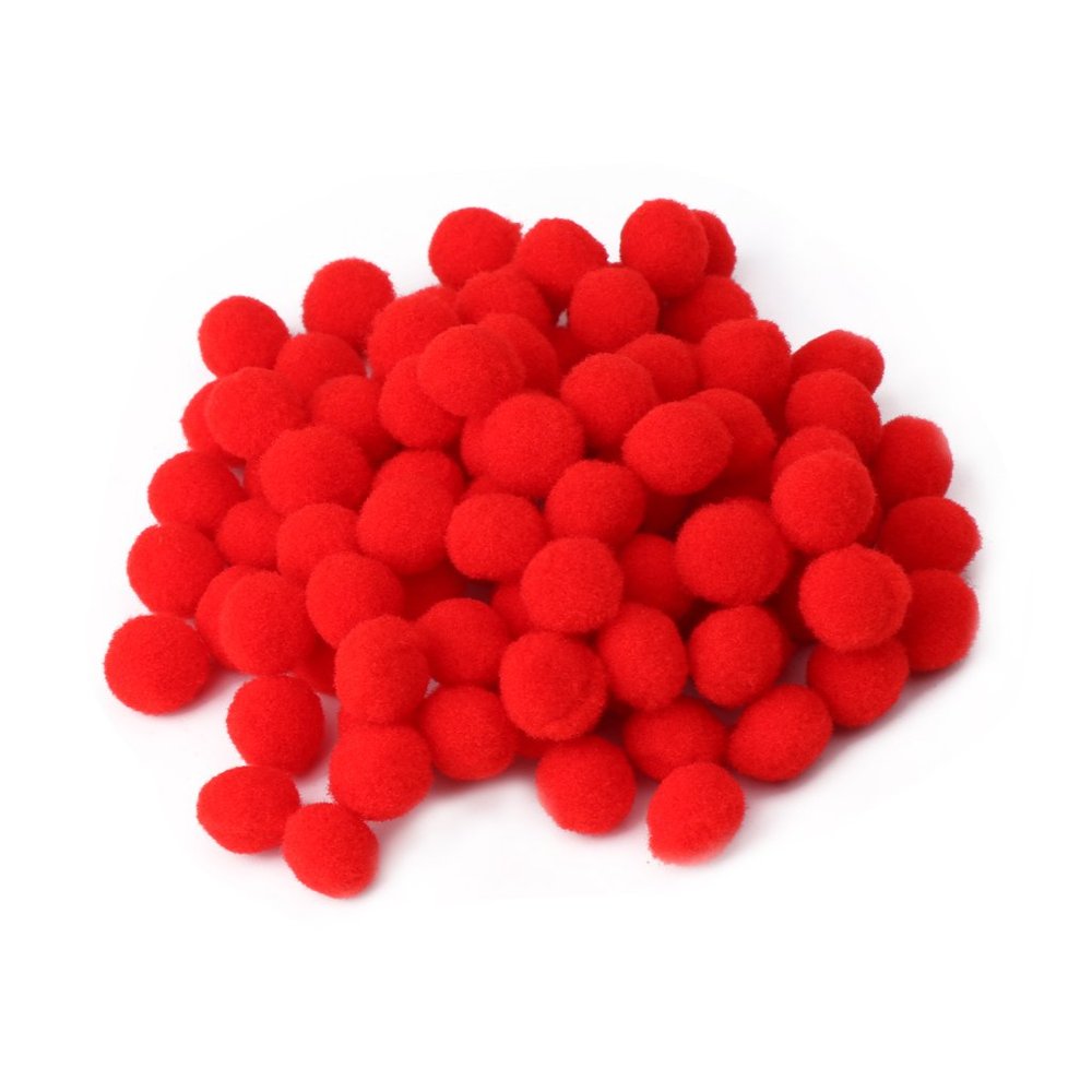 Multi-Purpose Pom-Poms, Round, Craft Supplies, 100 pcs