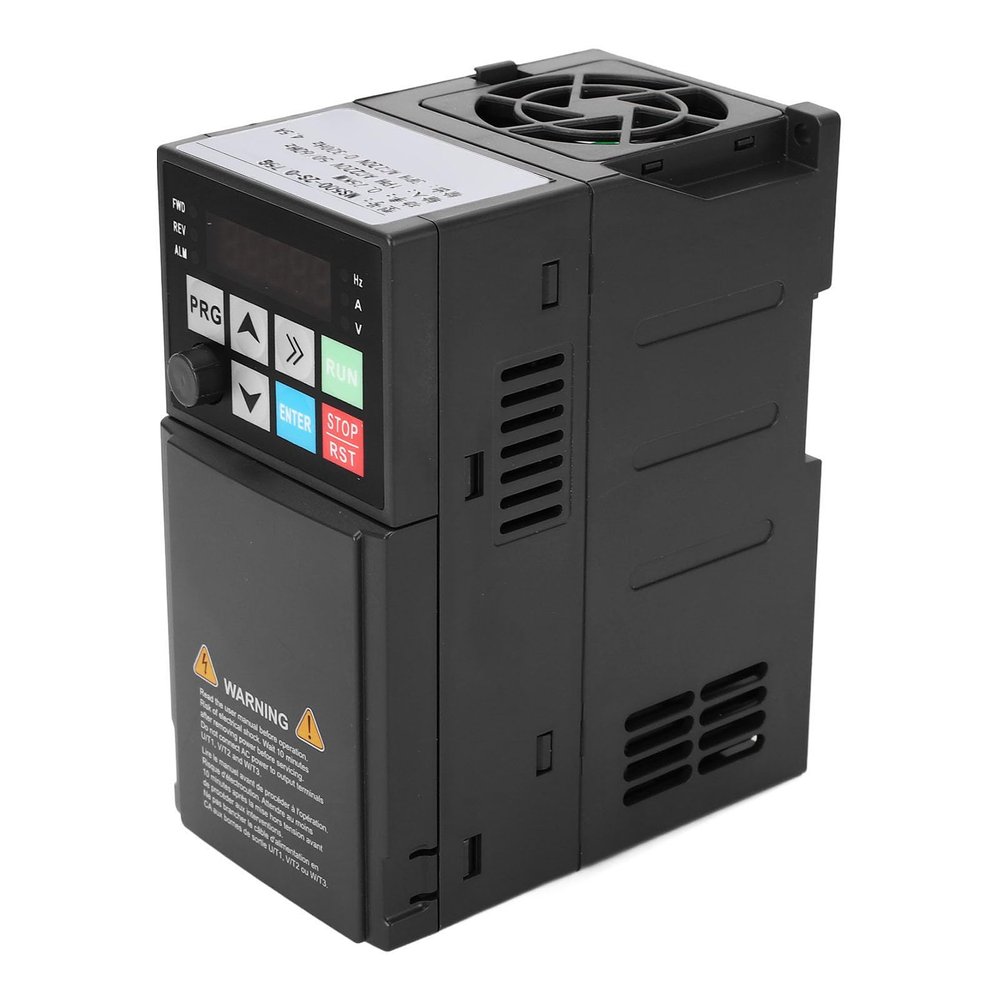 VFD Frequency Inverter, 0.75 kW, 1-Phase 220 V Input to 3-Phase 4.5 A 220 V Output, Variable-Frequency Drive Controller