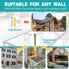 WDFYM UV-Protective Aluminum and Polycarbonate Door Canopy, 60 x 310 cm view 2